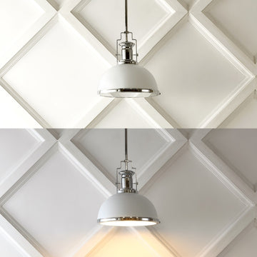 Homer Modern Industrial Iron LED Dome Pendant